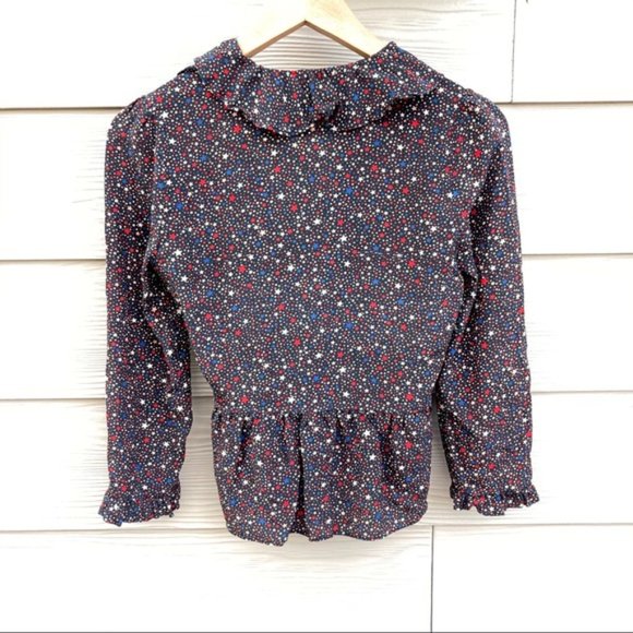 Madewell Silk Blouse Starry Night Size XS - Picture 10 of 15